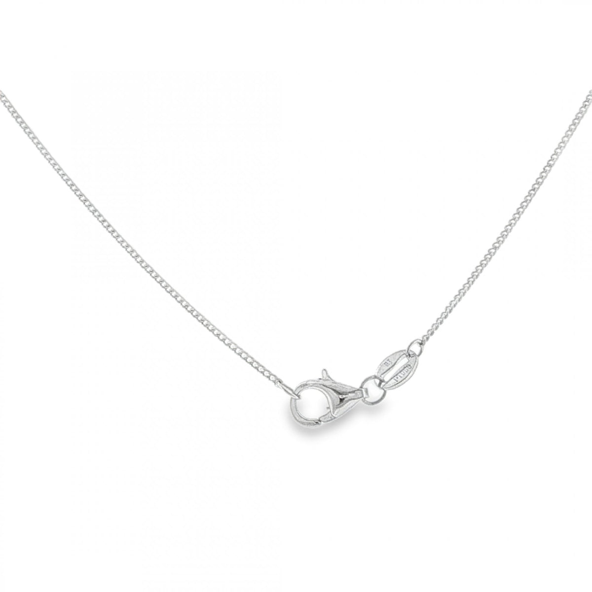 950 Platinum 0.5mm Fine Curb Chain - 20" - 2.3g