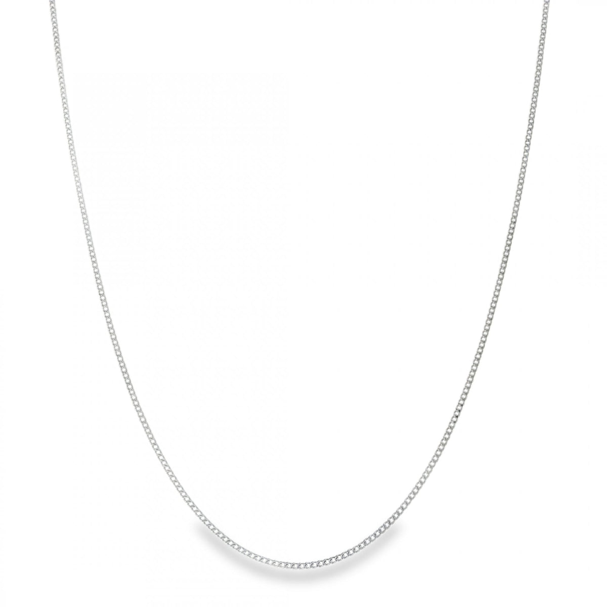 950 Platinum 1mm Fine Curb Chain - 20" - 4.4g