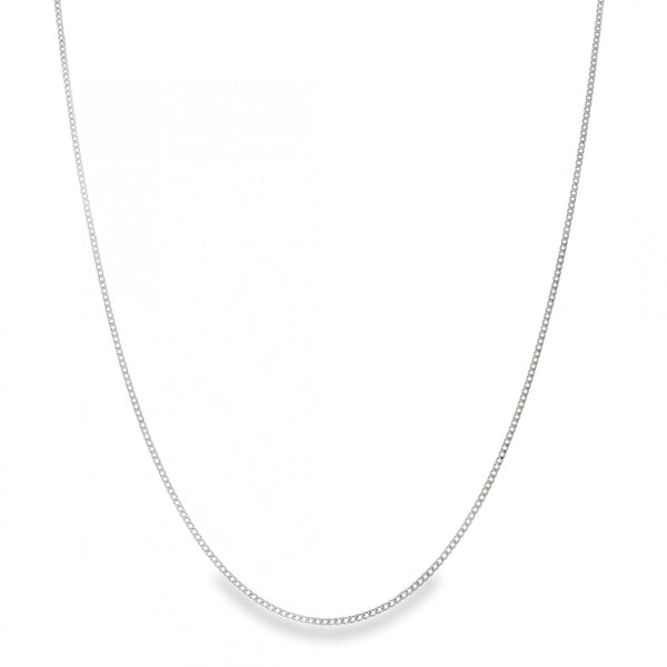 950 Platinum 1mm Fine Curb Chain - 20" - 4.4g