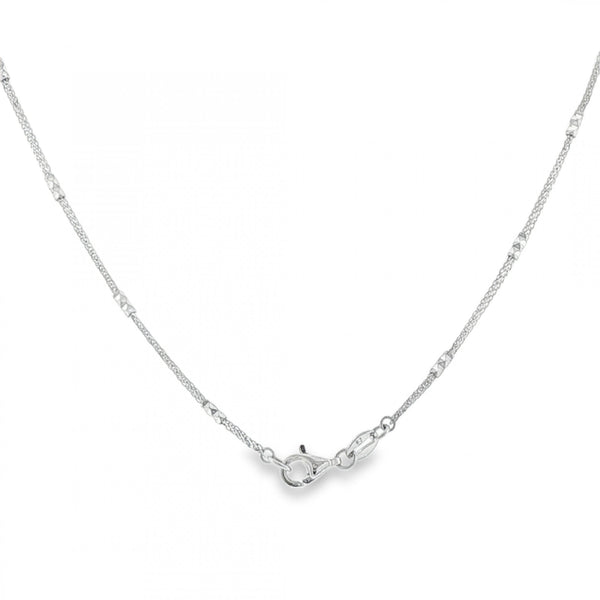 950 Platinum 1mm Spiga & Diamond-Cut Bead Chain - 20" - 4.6g