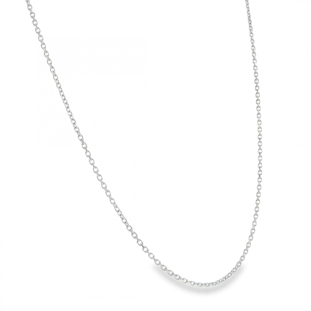 950 Platinum 1.5mm Fine File Trace Chain - 18" - 6.0g