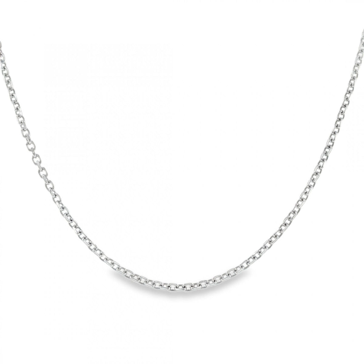 950 Platinum 1.5mm Fine File Trace Chain - 18" - 6.0g