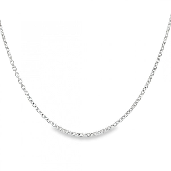 950 Platinum 1.5mm Fine File Trace Chain - 18" - 6.0g