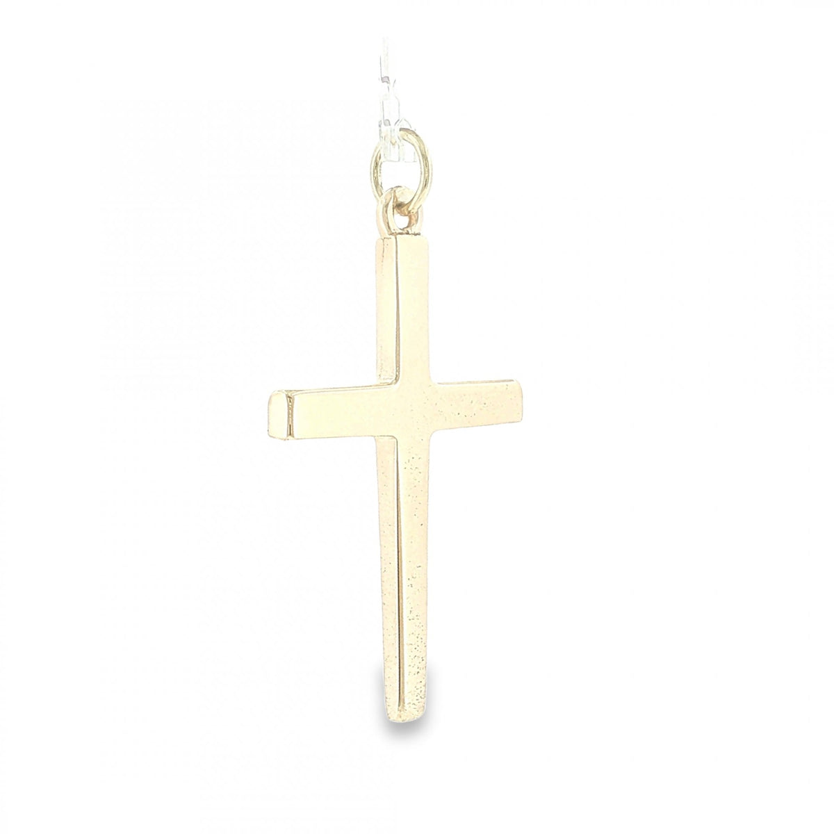 9ct Yellow Gold Plain Block Cross Pendant - 27x44x3mm - 7.8g