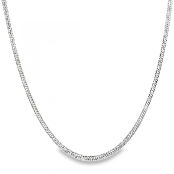 950 Platinum 2.5mm Fine Double Curb Chain - 20" - 13.4g