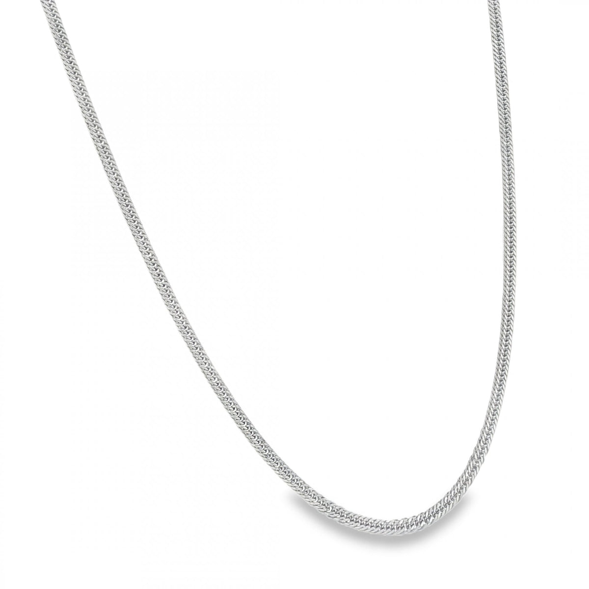 950 Platinum 2.5mm Fine Double Curb Chain - 20" - 13.4g