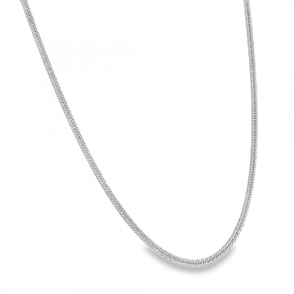 950 Platinum 2.5mm Fine Double Curb Chain - 20" - 13.4g