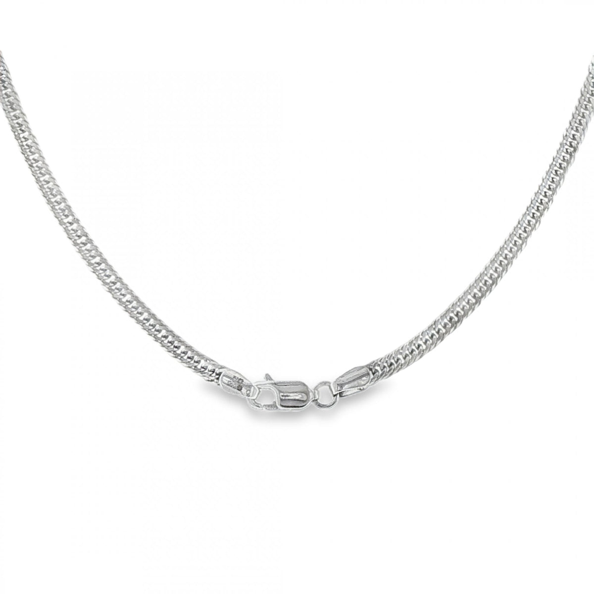 950 Platinum 2.5mm Fine Double Curb Chain - 20" - 13.4g
