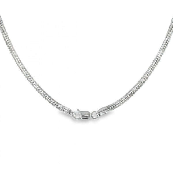 950 Platinum 2.5mm Fine Double Curb Chain - 20" - 13.4g