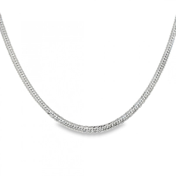 950 Platinum 2.5mm Fine Double Curb Chain - 20" - 13.4g