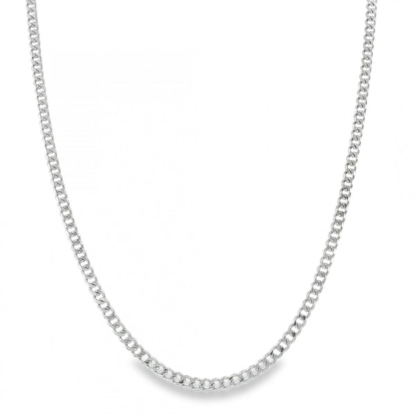 950 Platinum 3mm D-Cut Curb Chain - 20" - 20.0g