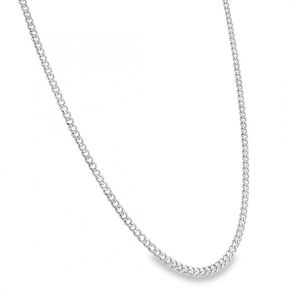 950 Platinum 3mm D-Cut Curb Chain - 20" - 20.0g