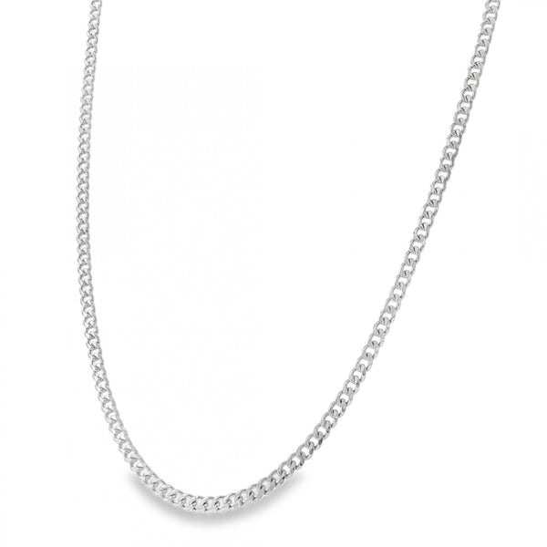 950 Platinum 3mm D-Cut Curb Chain - 20" - 20.0g