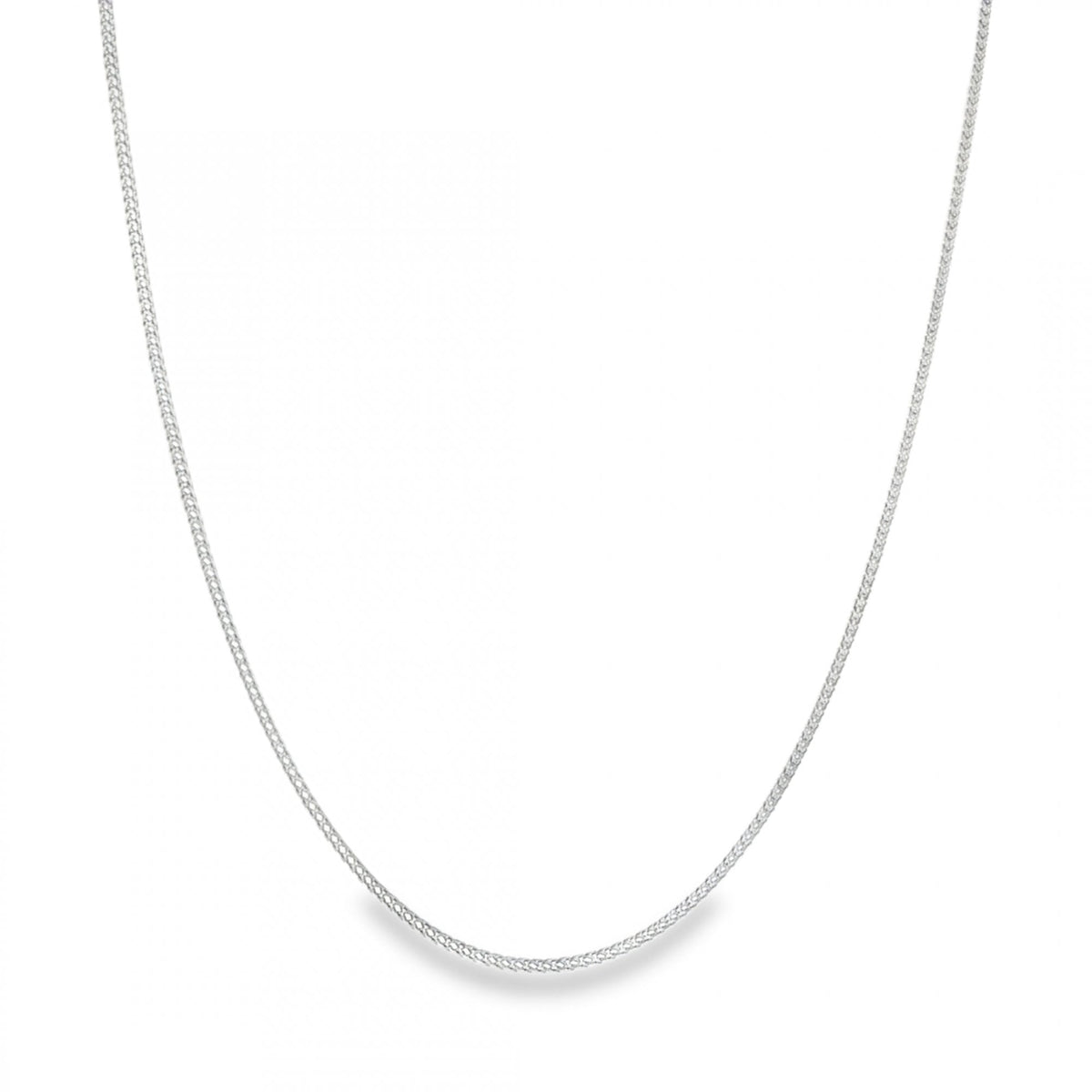 950 Platinum 2mm Square Franco Foxtail Chain - 20" - 7.7g