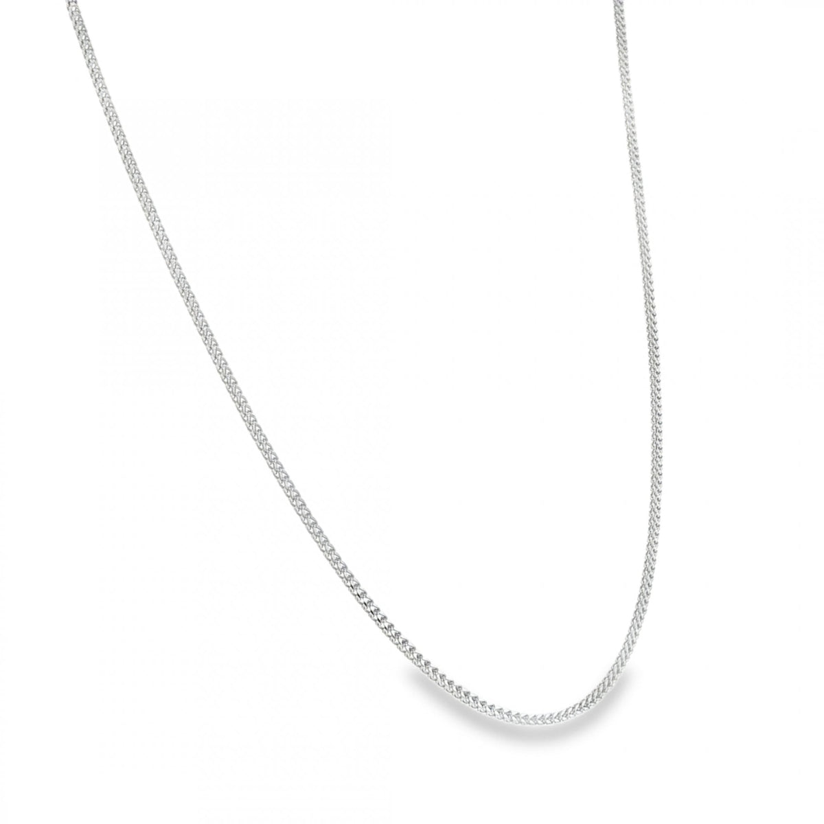 950 Platinum 2mm Square Franco Foxtail Chain - 20" - 7.7g