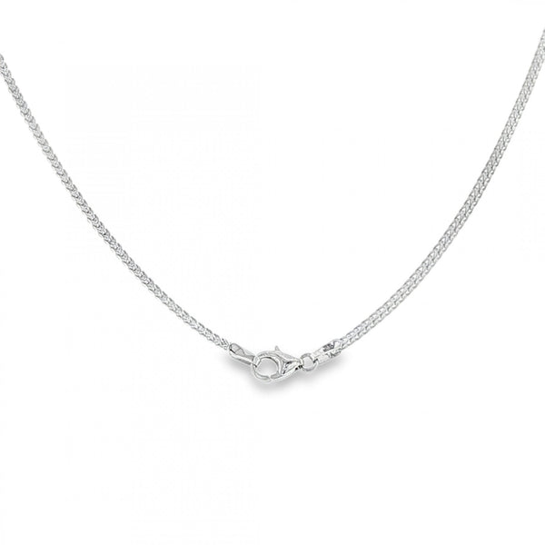950 Platinum 2mm Square Franco Foxtail Chain - 20" - 7.7g