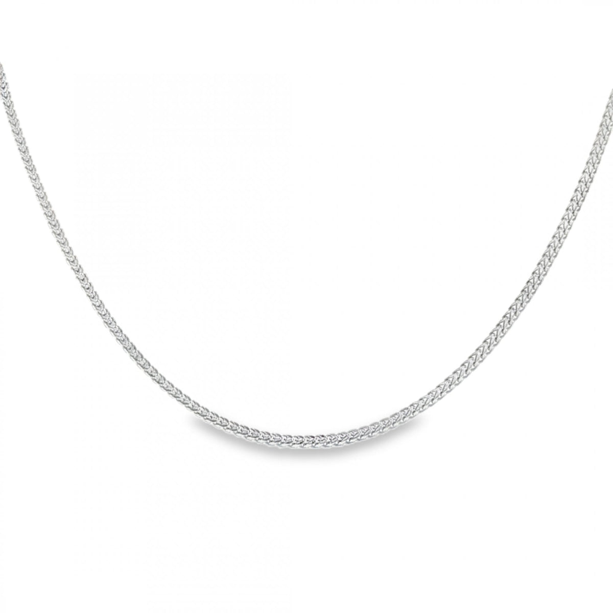 950 Platinum 2mm Square Franco Foxtail Chain - 20" - 7.7g