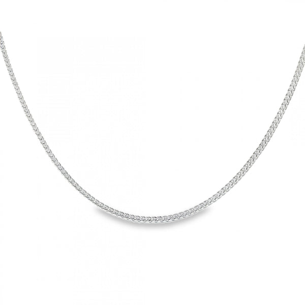 950 Platinum 2mm Square Franco Foxtail Chain - 20" - 7.7g