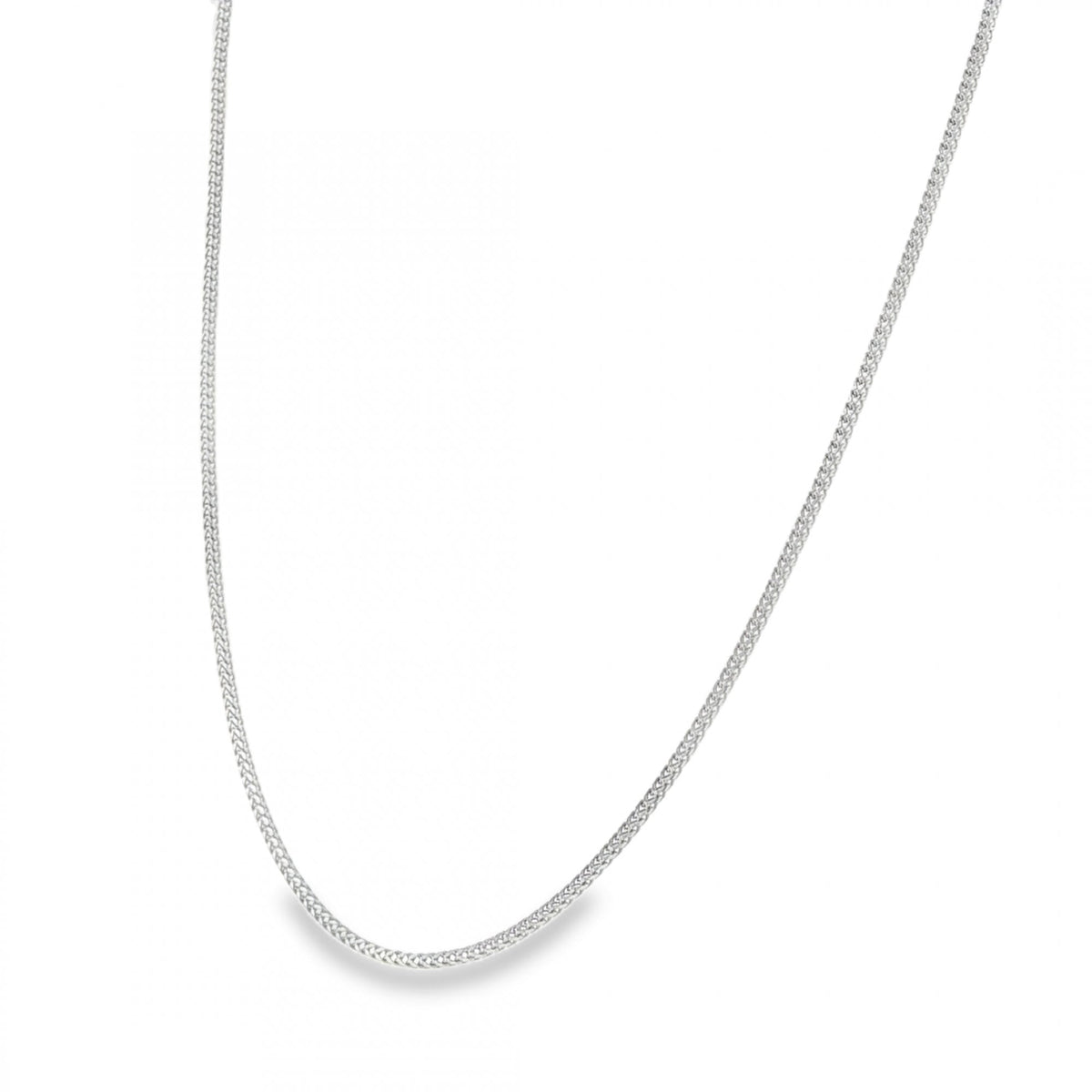 950 Platinum 2mm Square Franco Foxtail Chain - 20" - 7.7g