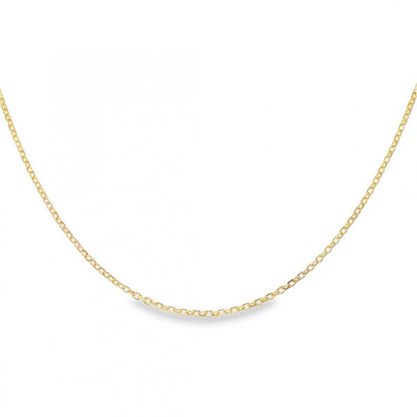 18ct Yellow Gold Fine File Trace Chain - 16/18" - 2.7g