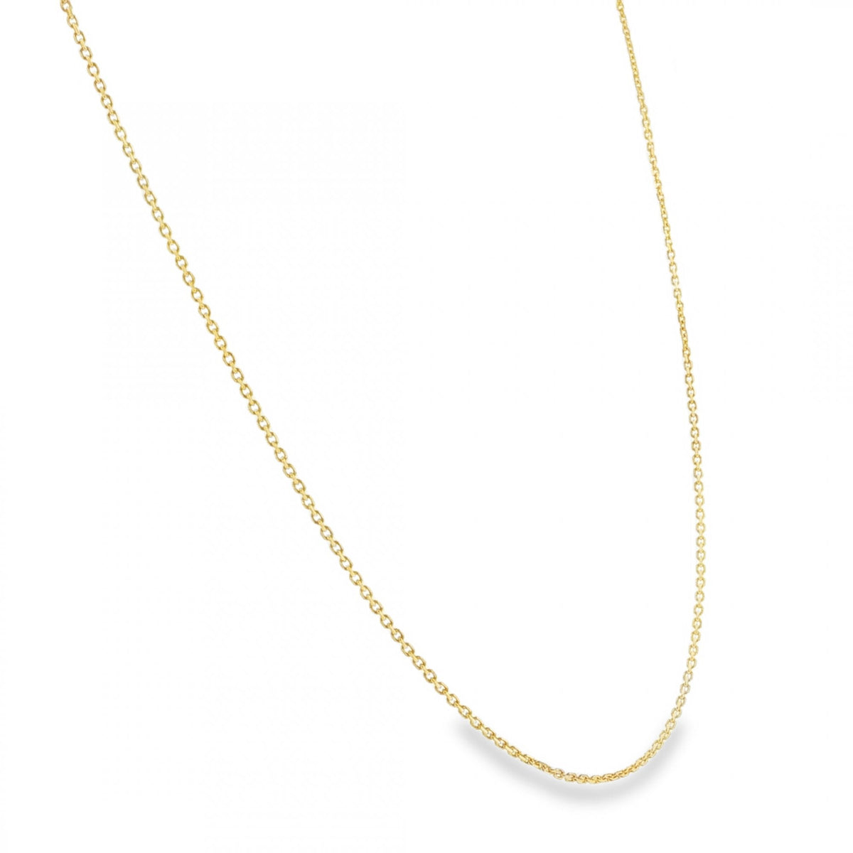 18ct Yellow Gold Fine File Trace Chain - 16/18" - 2.7g