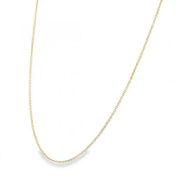 18ct Yellow Gold Fine File Trace Chain - 16/18" - 2.7g