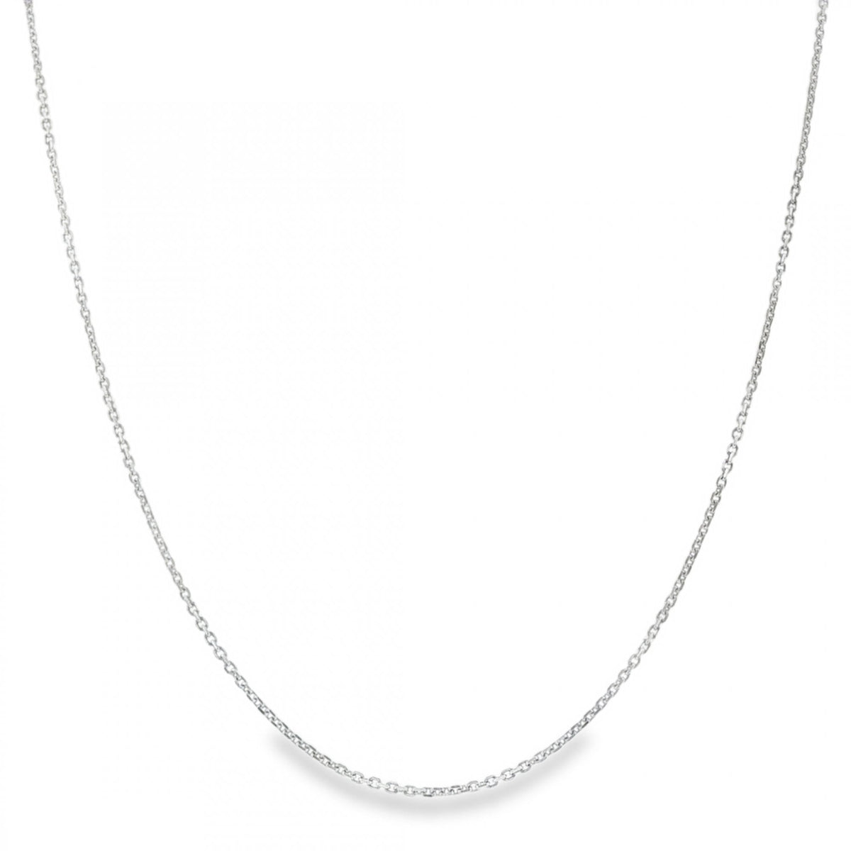 18ct White Gold Fine File Trace Chain - 16/18" - 2.8g