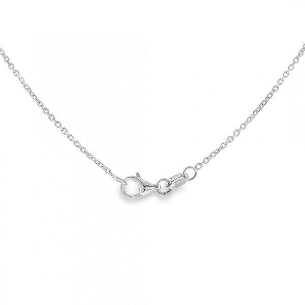 18ct White Gold Fine File Trace Chain - 16/18" - 2.8g