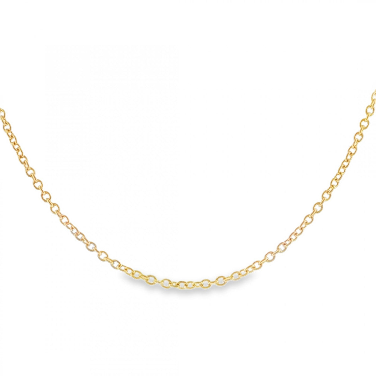 9ct Yellow Gold Closed Trace Chain - 16/18" - 3.1g