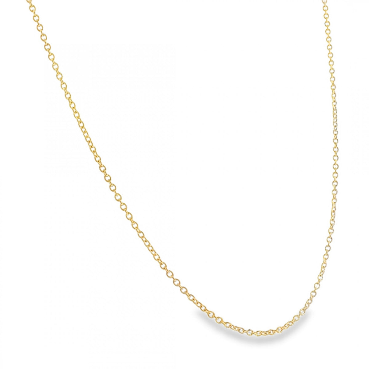 9ct Yellow Gold Closed Trace Chain - 16/18" - 3.1g