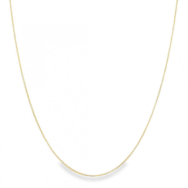 9ct Yellow Gold Fine File Trace Chain - 18/20" - 1.0g