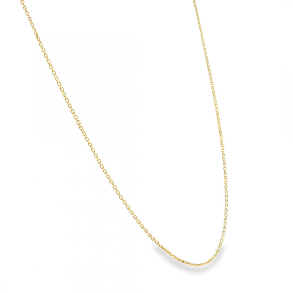 9ct Yellow Gold Fine File Trace Chain - 18/20" - 2.2g