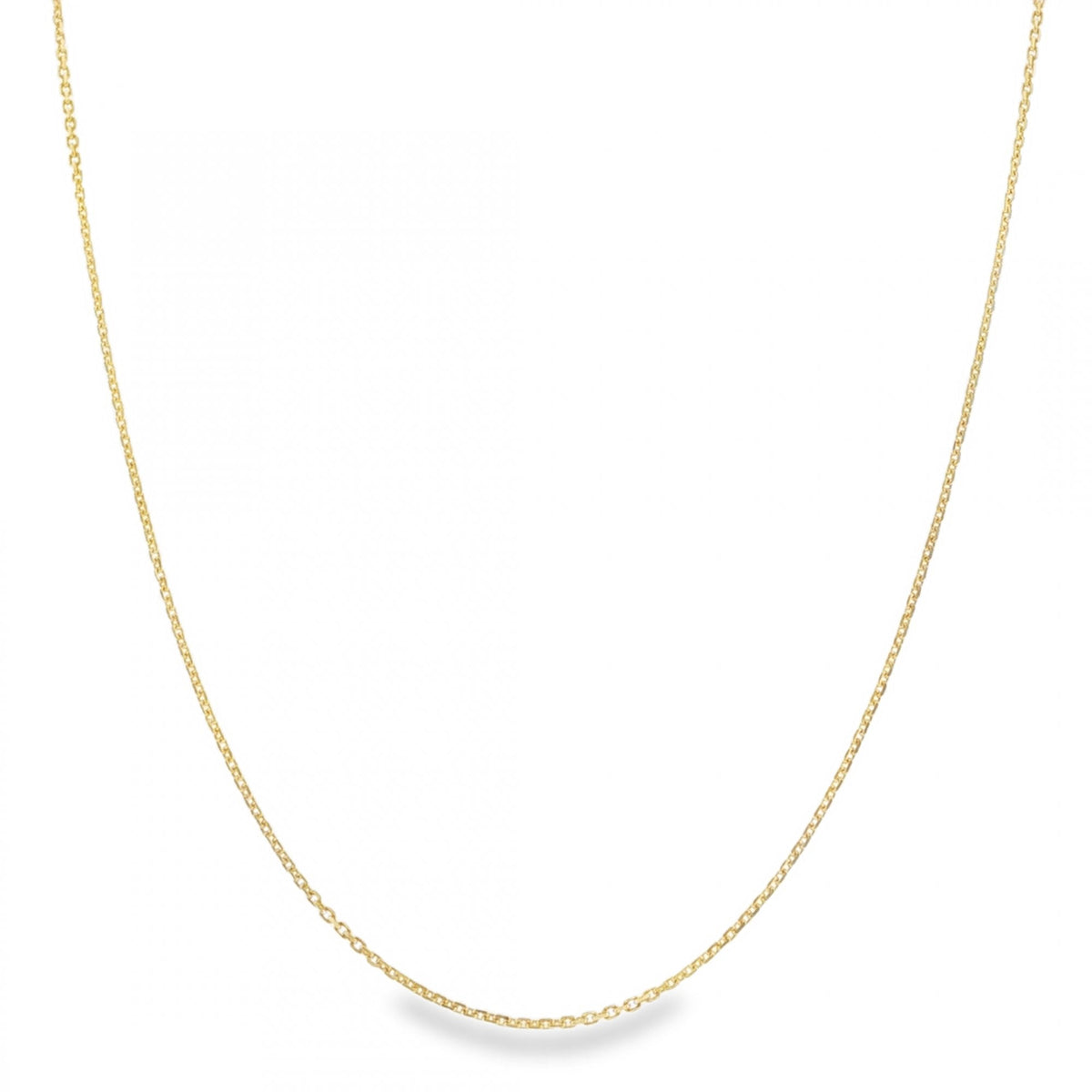 9ct Yellow Gold Fine File Trace Chain - 18/20" - 2.2g