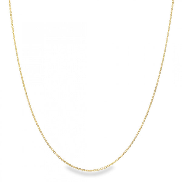 9ct Yellow Gold Fine File Trace Chain - 18/20" - 2.2g