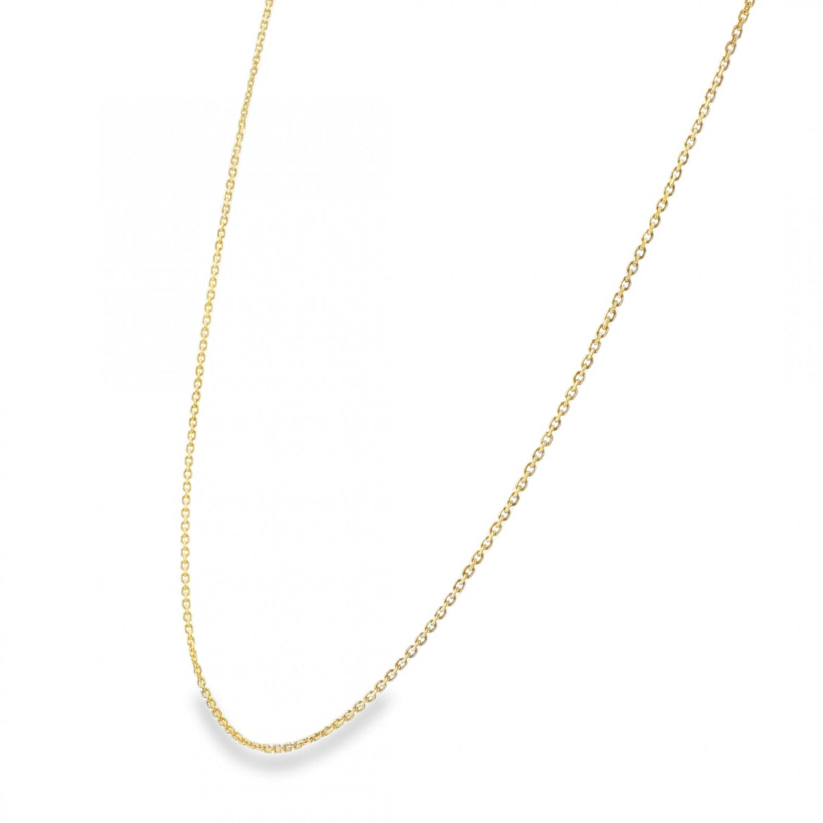 9ct Yellow Gold Fine File Trace Chain - 18/20" - 2.2g