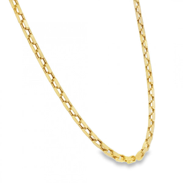 9ct Yellow Gold Venziana Box Chain - 20" - 11.1g