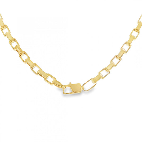 9ct Yellow Gold Venziana Box Chain - 20" - 11.1g
