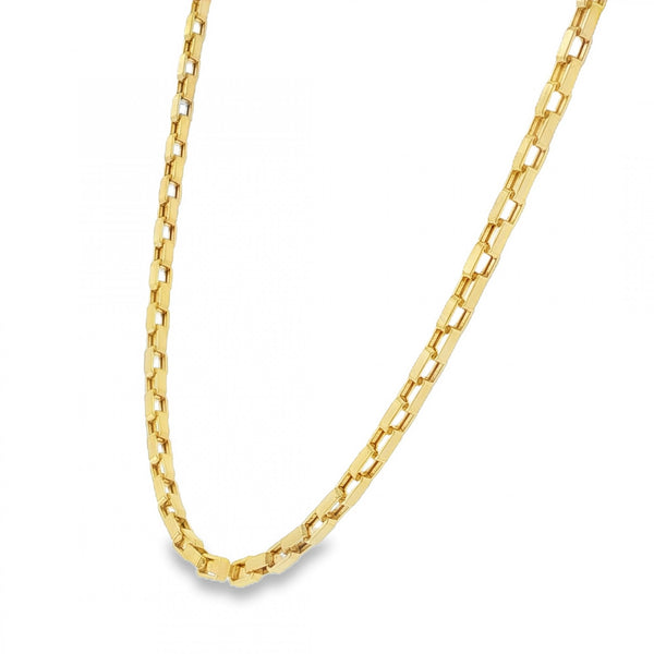 9ct Yellow Gold Venziana Box Chain - 20" - 11.1g