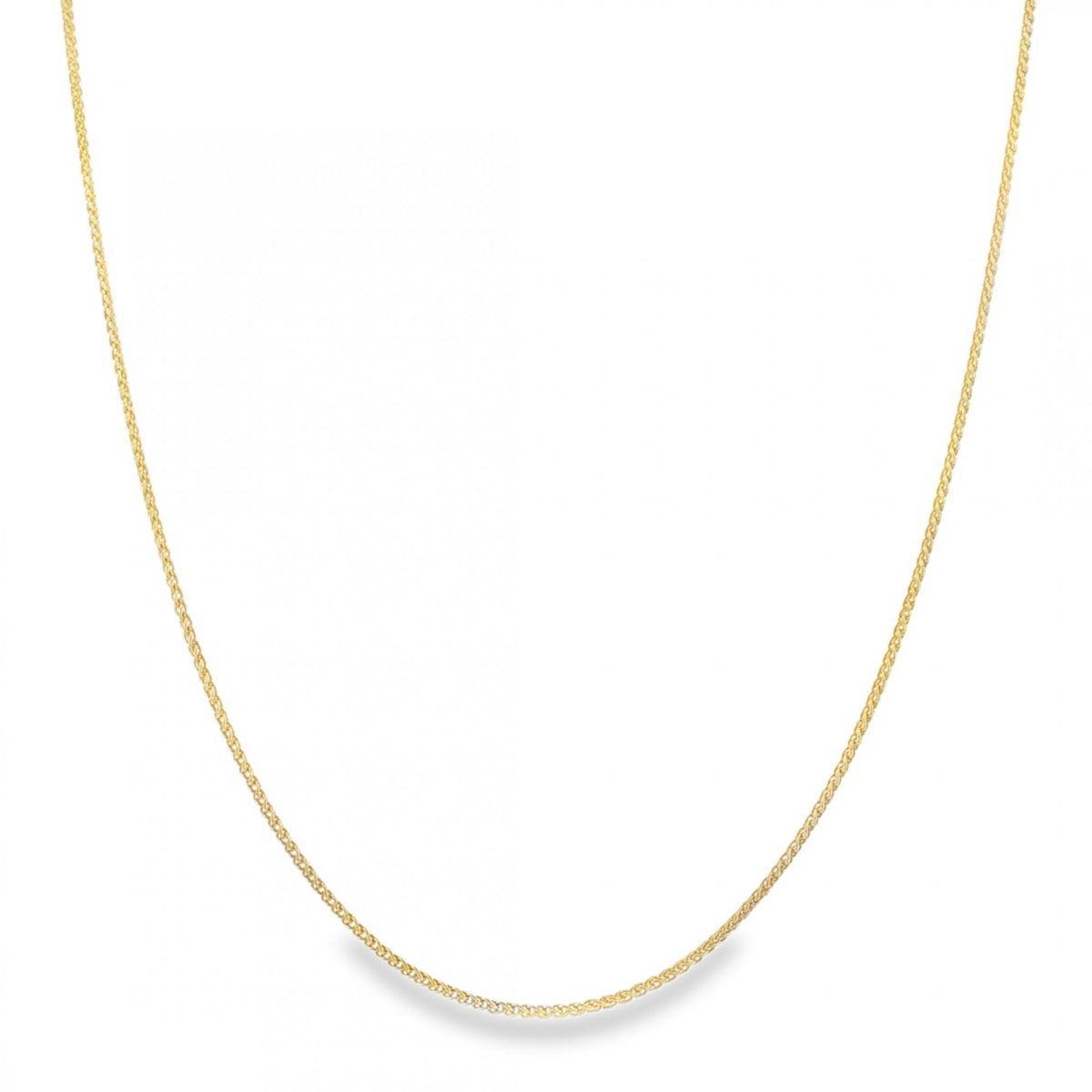 9ct Yellow Gold D-Cut Spiga Chain - 20" - 3.0g