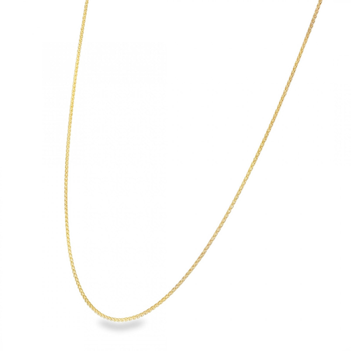 9ct Yellow Gold D-Cut Spiga Chain - 20" - 3.0g