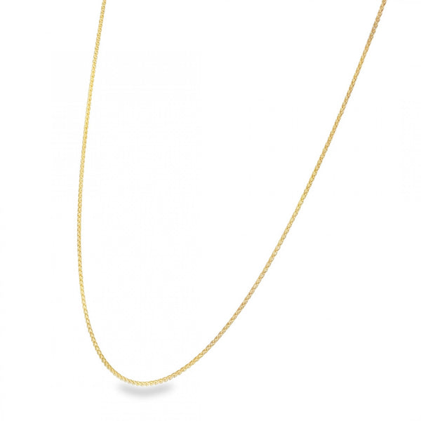 9ct Yellow Gold D-Cut Spiga Chain - 20" - 3.0g