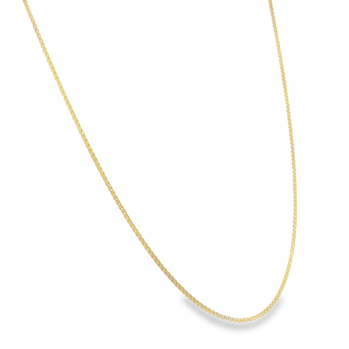 9ct Yellow Gold D-Cut Spiga Chain - 18" - 3.6g