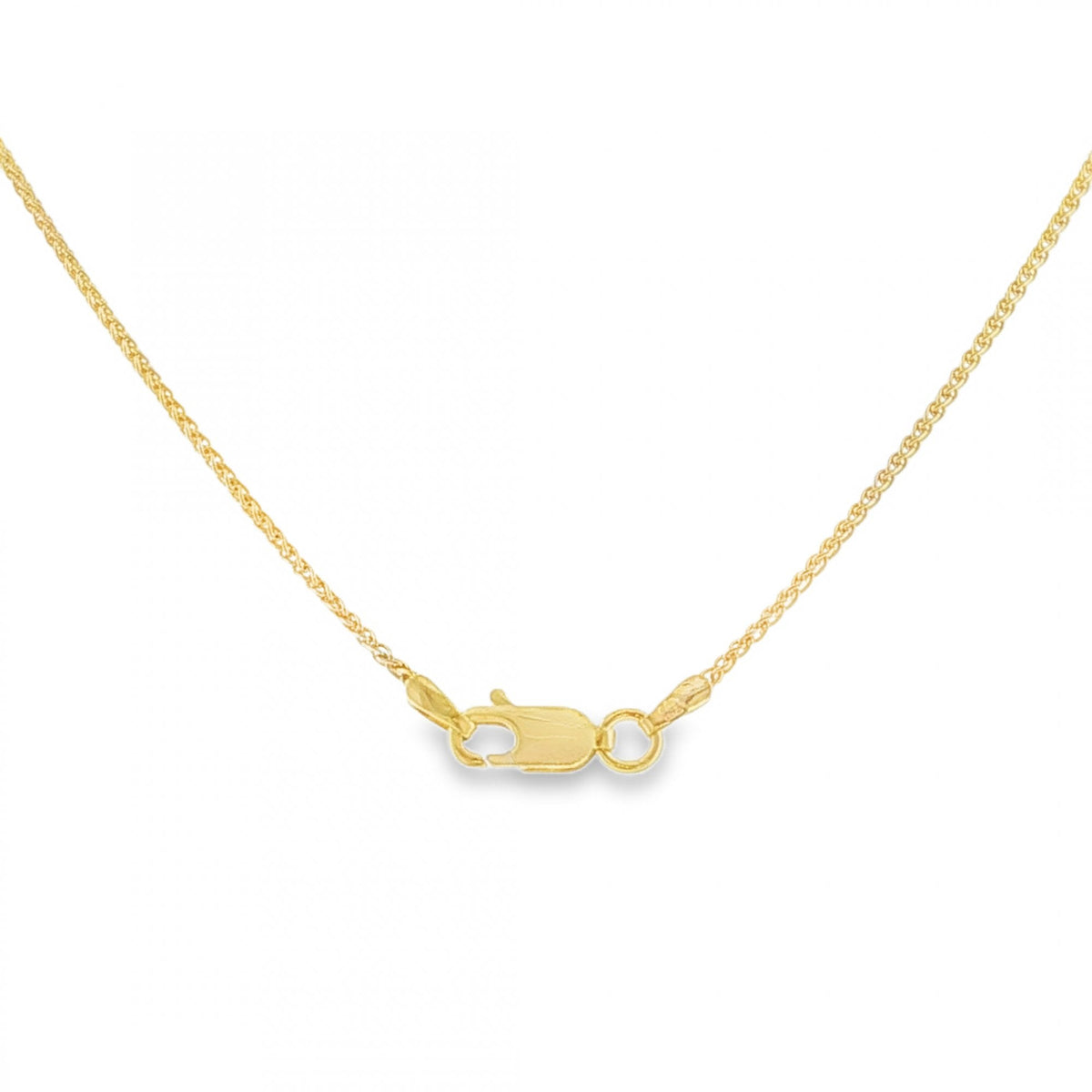 9ct Yellow Gold D-Cut Spiga Chain - 18" - 3.6g