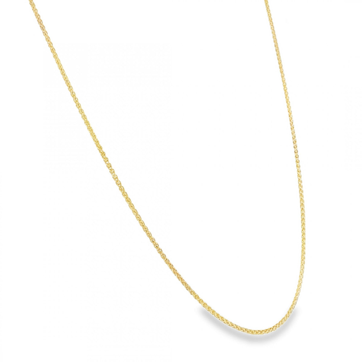 9ct Yellow Gold D-Cut Spiga Chain - 20" - 3.7g