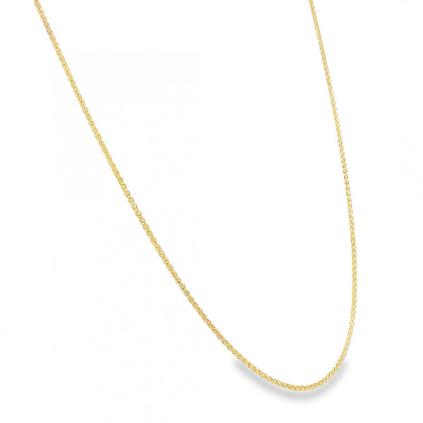 9ct Yellow Gold D-Cut Spiga Chain - 20" - 3.7g