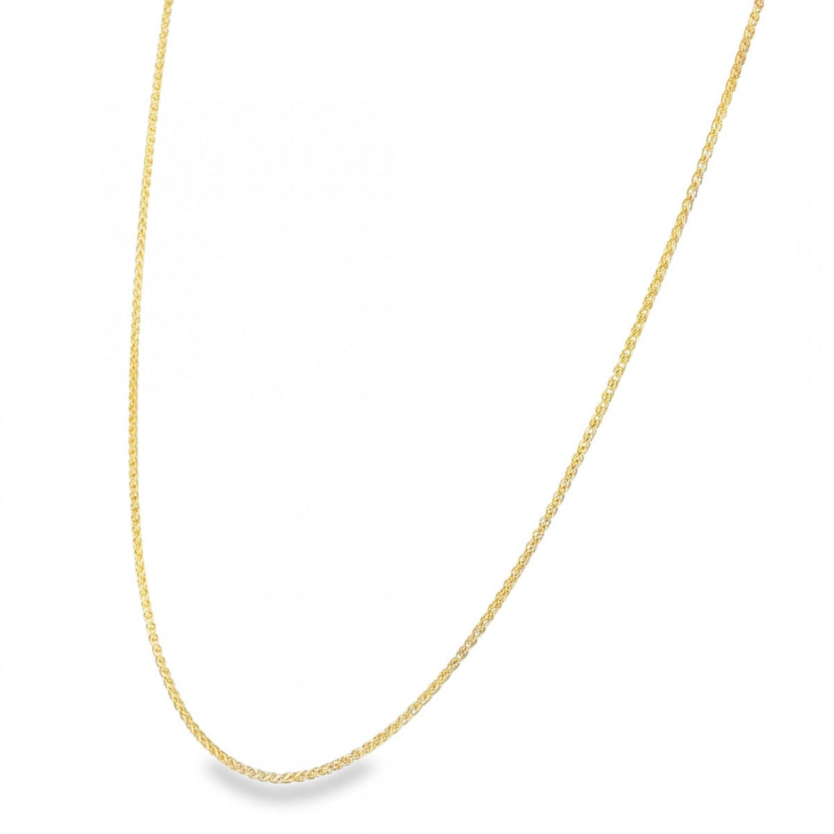9ct Yellow Gold D-Cut Spiga Chain - 20" - 3.7g