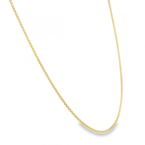 9ct Yellow Gold D-Cut Spiga Chain - 18" - 4.5g