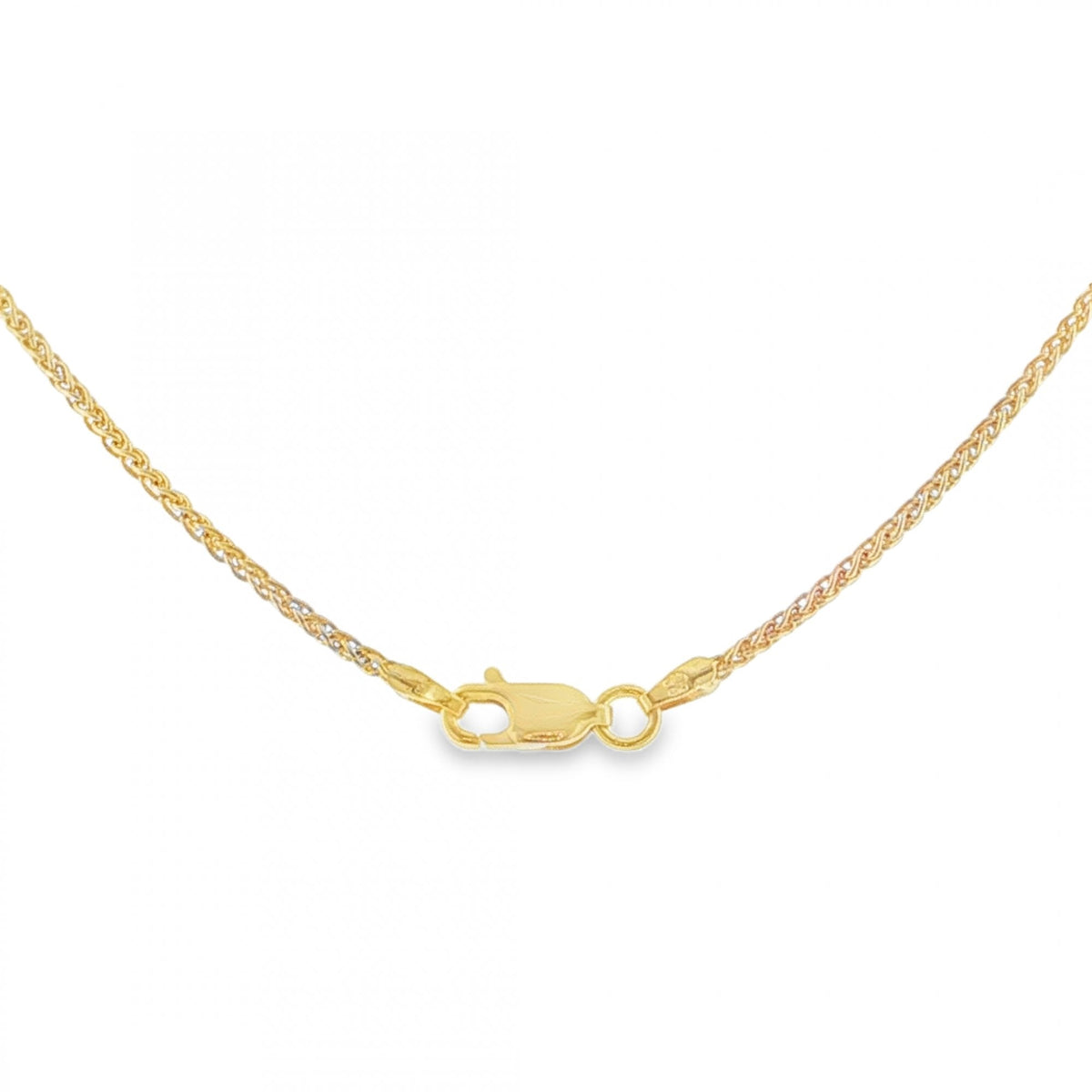 9ct Yellow Gold D-Cut Spiga Chain - 18" - 4.5g