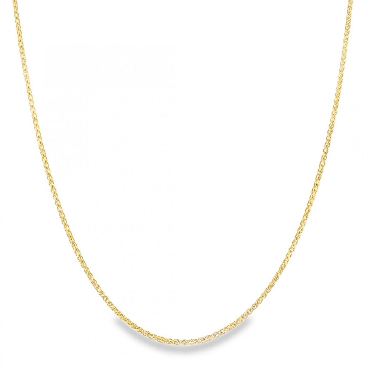 9ct Yellow Gold D-Cut Spiga Chain - 18" - 4.5g