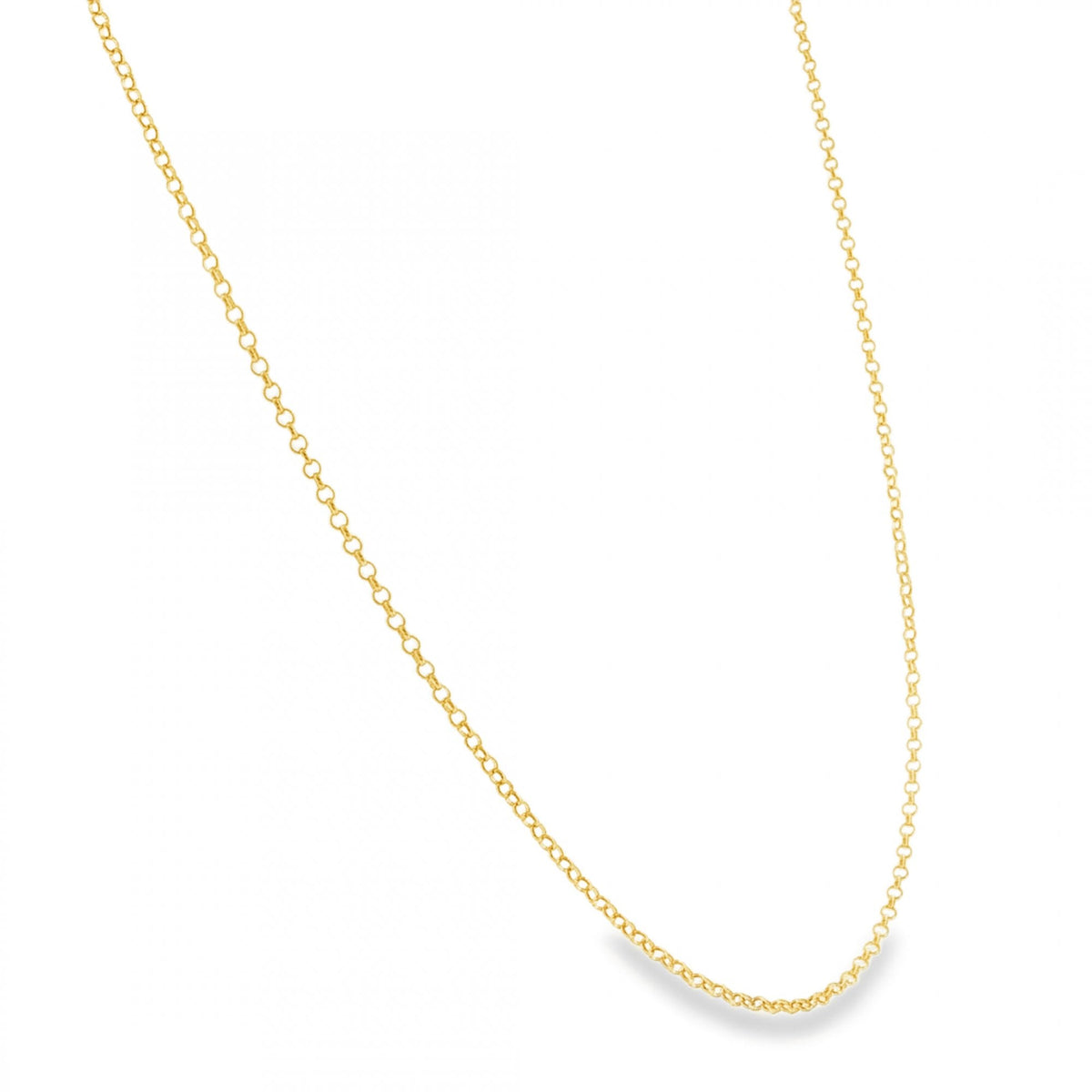 9ct Yellow Gold Round Belcher Chain - 18" - 2.0g